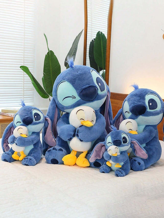 Soft cushion doll with Stitch and duck