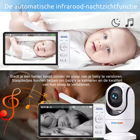 Baby Monitor with Zoom Camera & Temperature Notifications