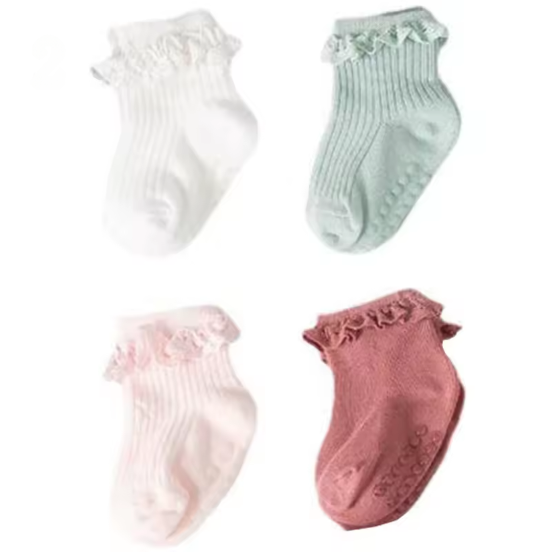 Anti-slip Baby Socks for Babies - Pack of 4