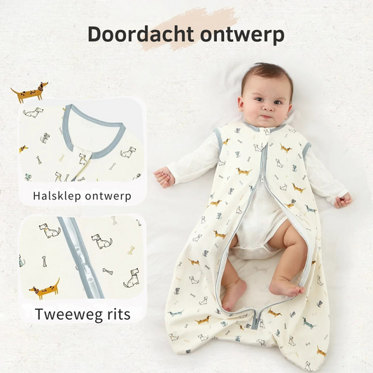 Baby romper with zipper