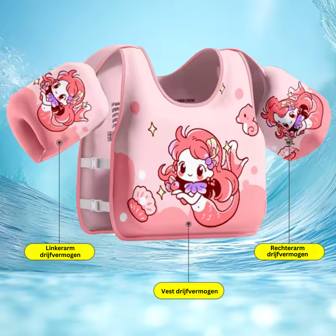 Children's swimsuit with cartoon print