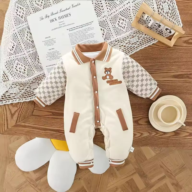 Warm cotton romper for boys
