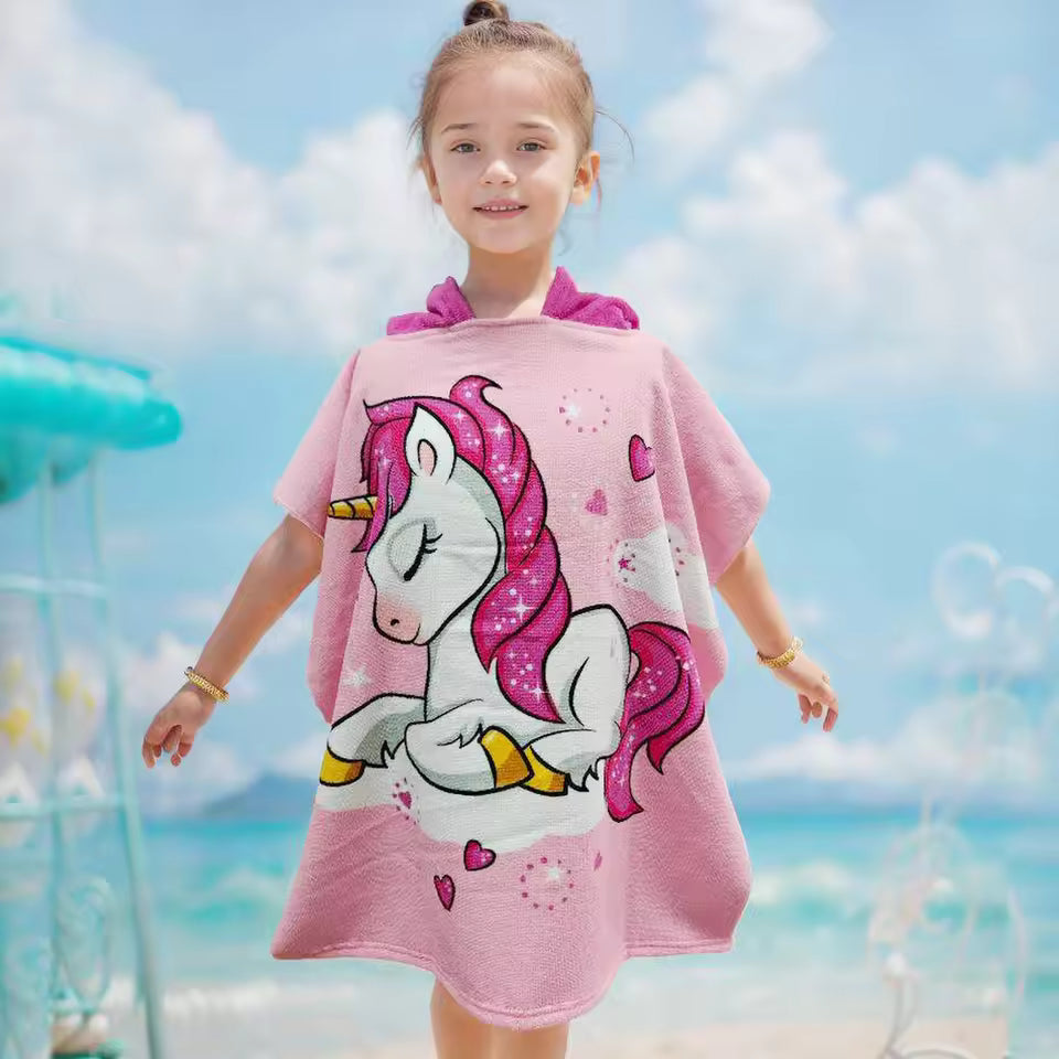 Children's Hooded Towel with Print