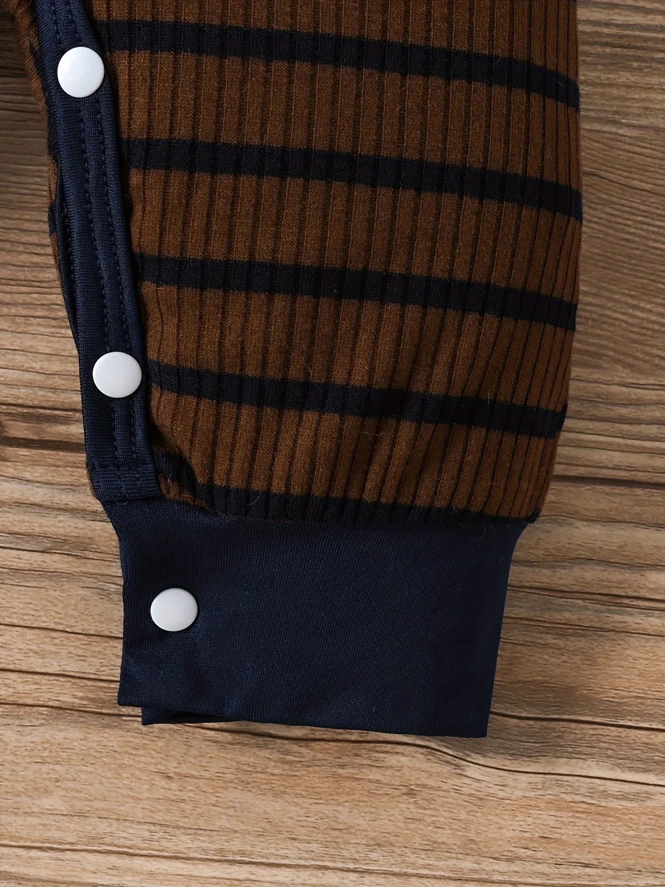 Baby Jumpsuit Spring & Fall Striped Blue Long Sleeves