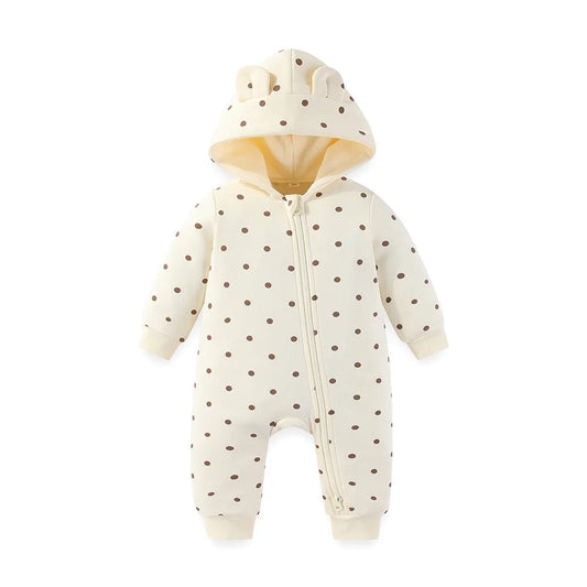 Baby Jumpsuit with Hood 2-way Zipper