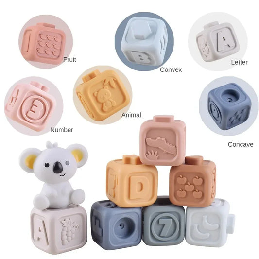 Silicone Baby Stacking Blocks