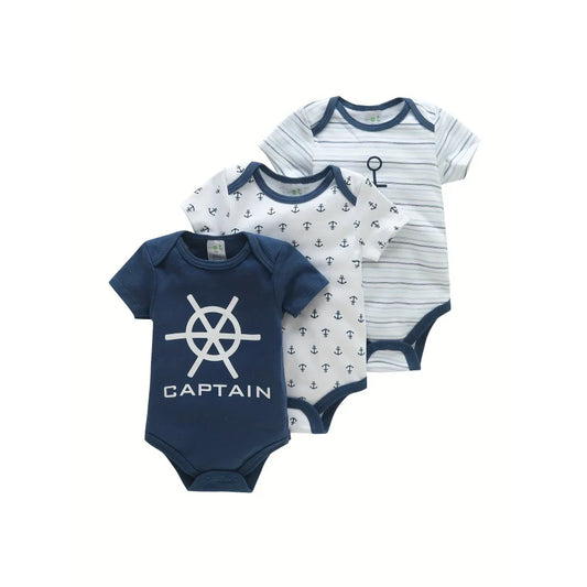 3-delige Baby Romper set Korte Mouwen Zomeroutfit