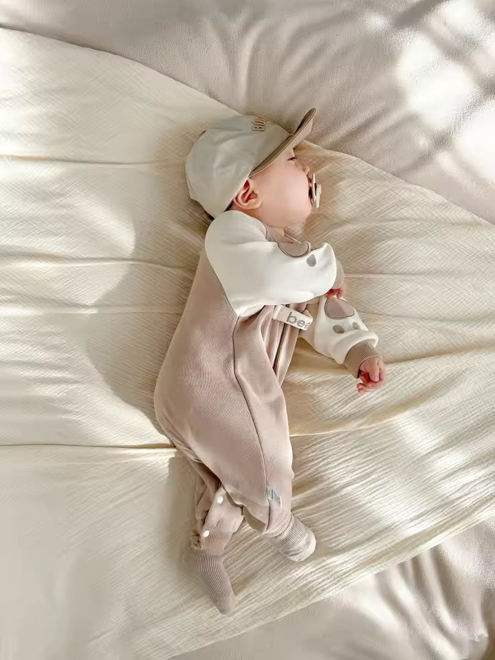 Waffle Knit Romper for Boys