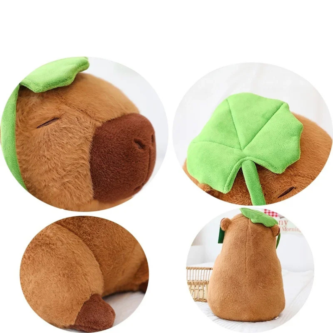 Lotus Leaf Capybara Cuddly Toy