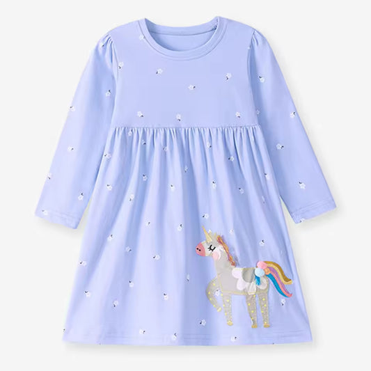 Cute Unicorn Print Dress