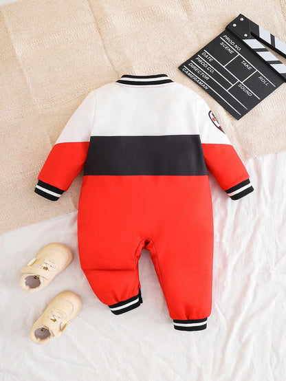Cool Baby Romper – Race Car Print &amp; Sweatshirt Look 