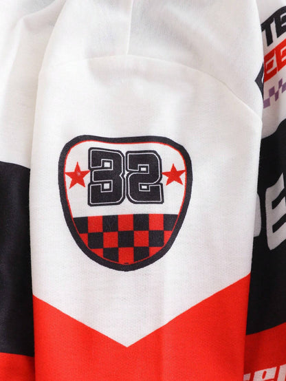 Cool Baby Romper – Race Car Print &amp; Sweatshirt Look 