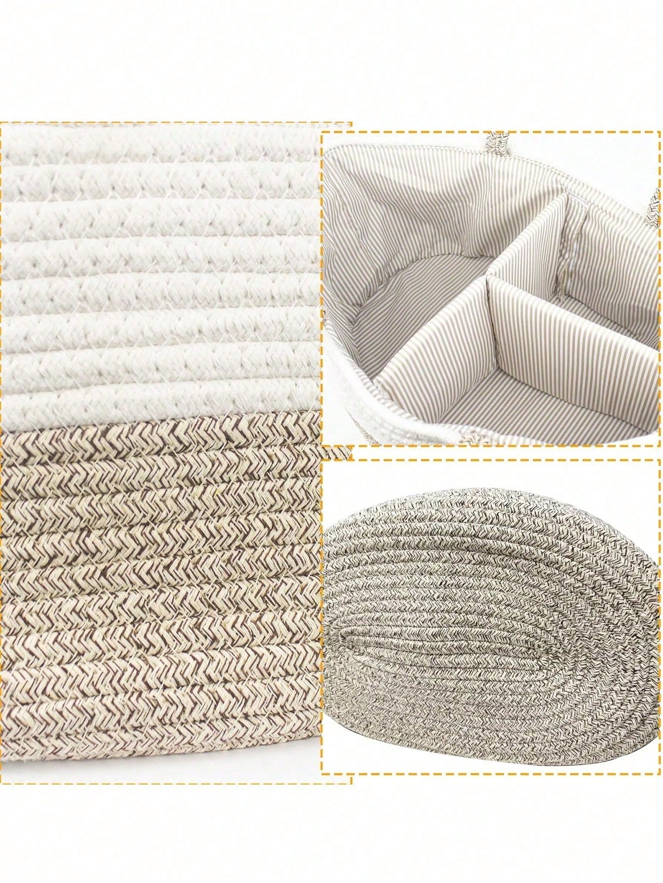 Multifunctional Handwoven Storage Basket Organizer 