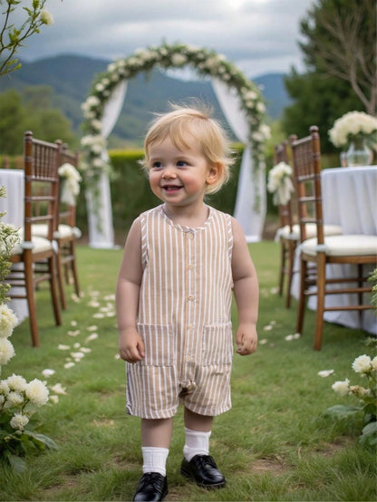 Baby Boy Summer Set – Romper &amp; Bucket Hat 