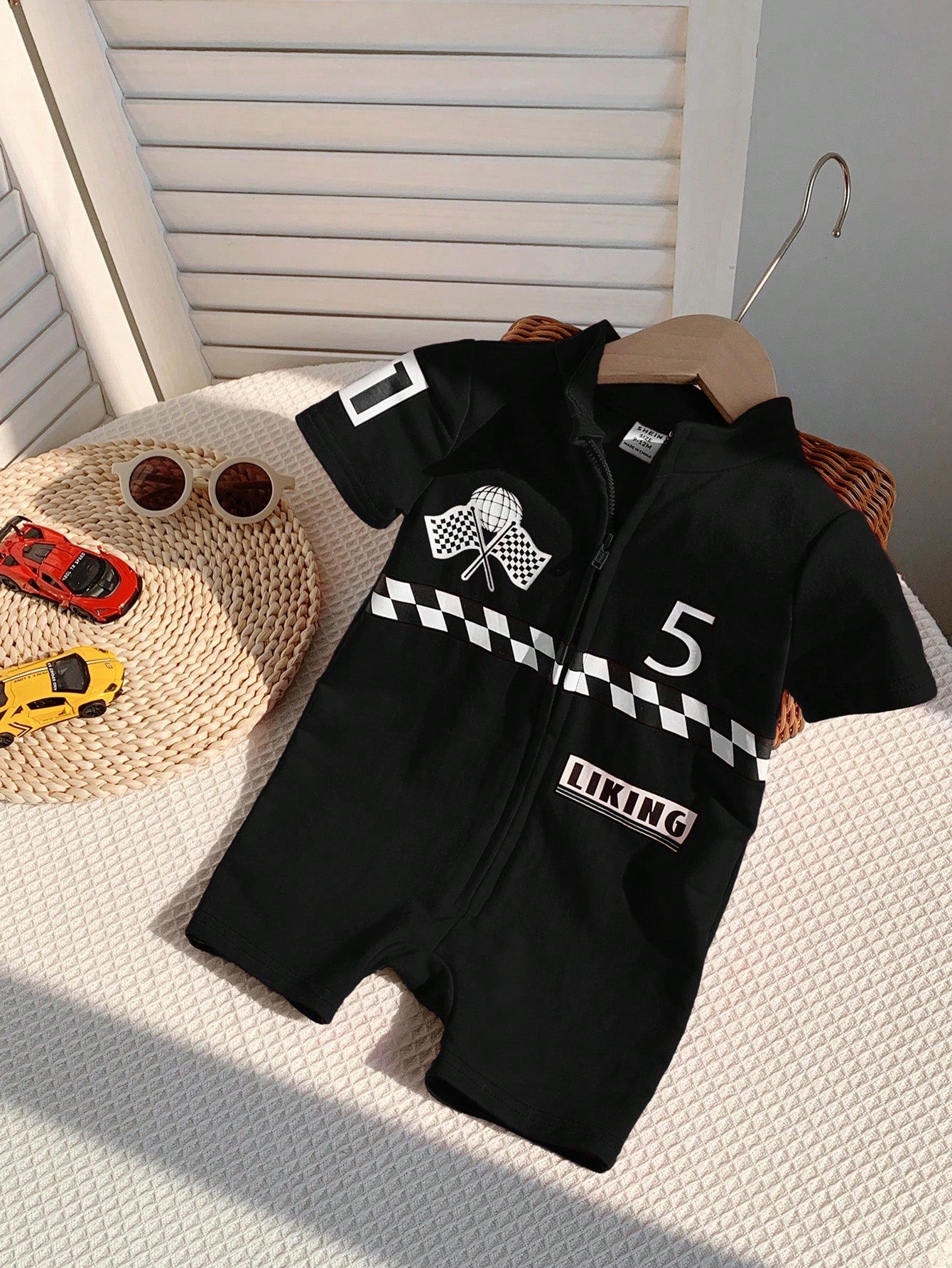 Summer Baby Set – Soft Knitted Romper Car Sport