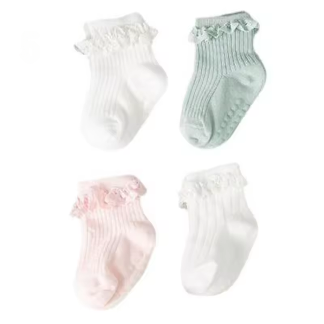 Anti-slip Baby Socks for Babies - Pack of 4