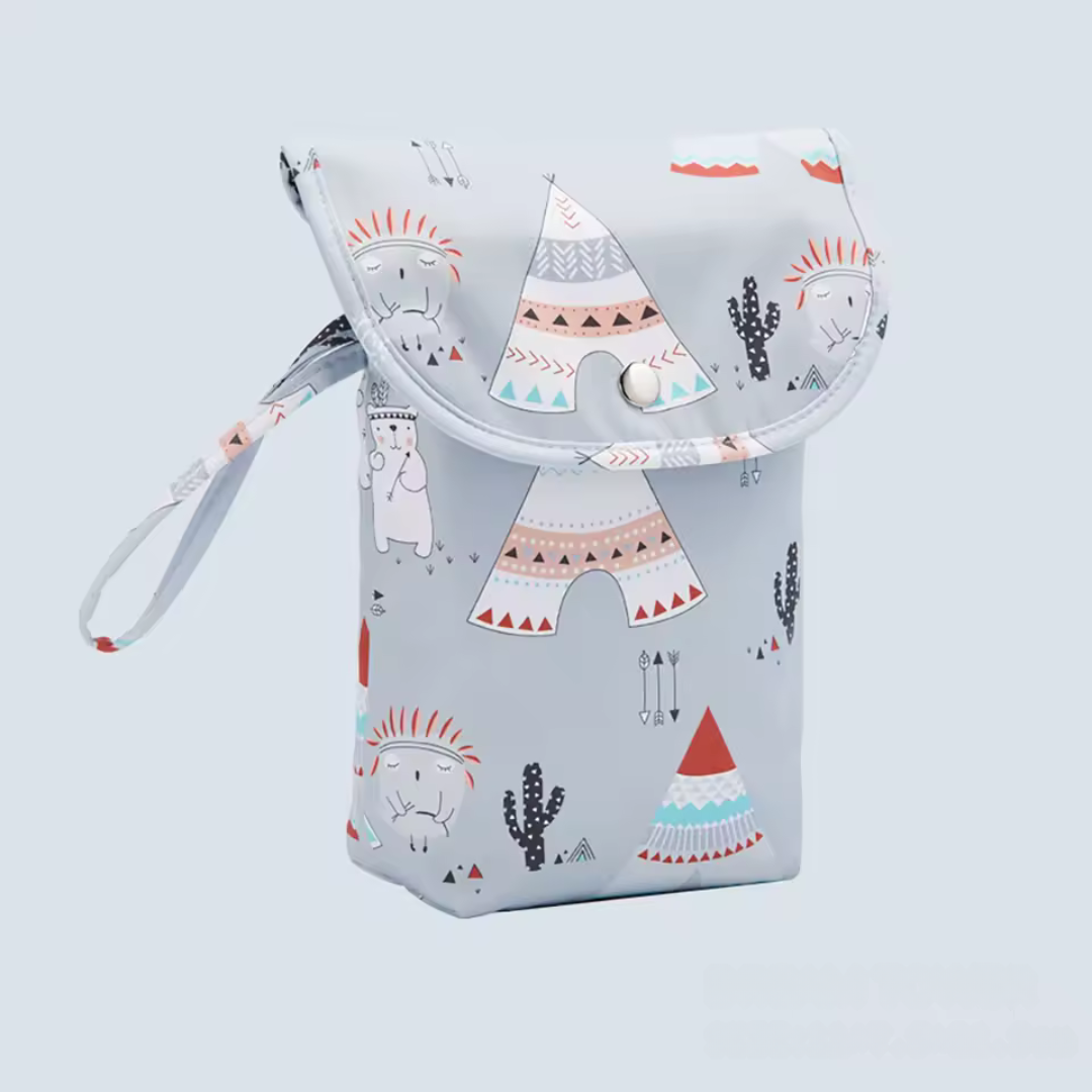 Waterproof Diaper Bag with Cartoon Print