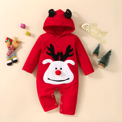 Baby Christmas Jumpsuit with Hood