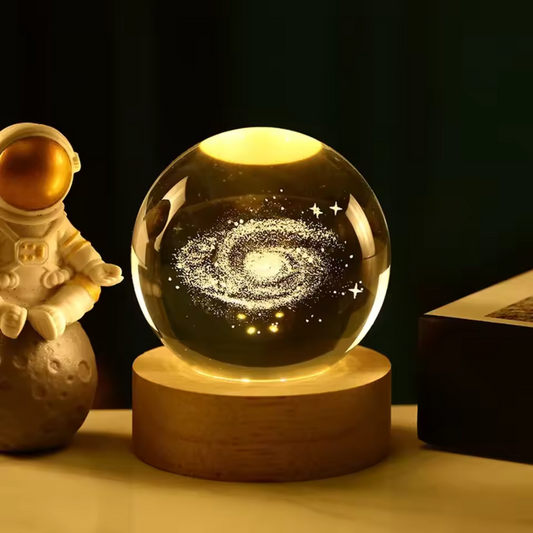 Crystal Night Lamp with 3D Figures
