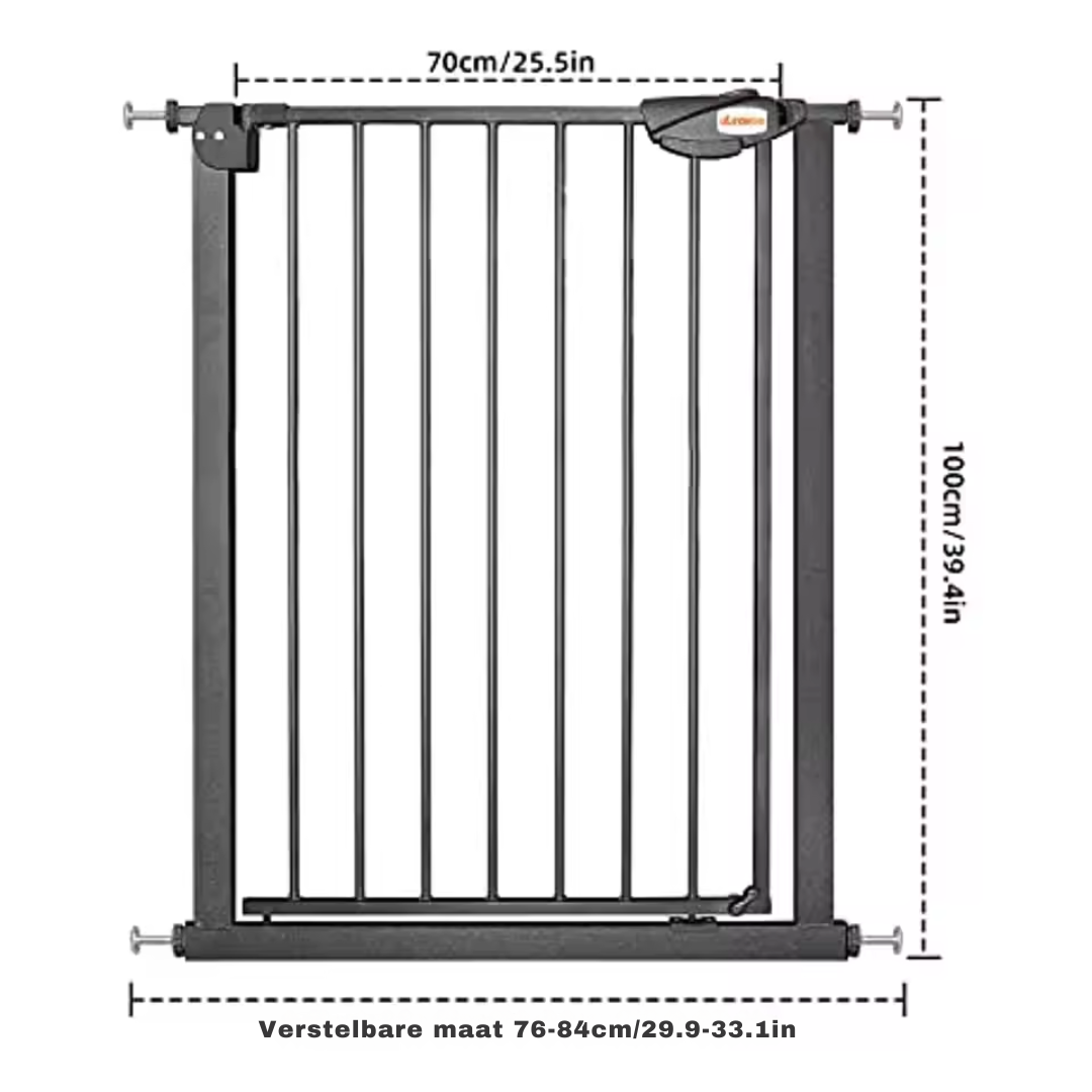 Baby Stair and Door Gate with Automatic Triple Lock