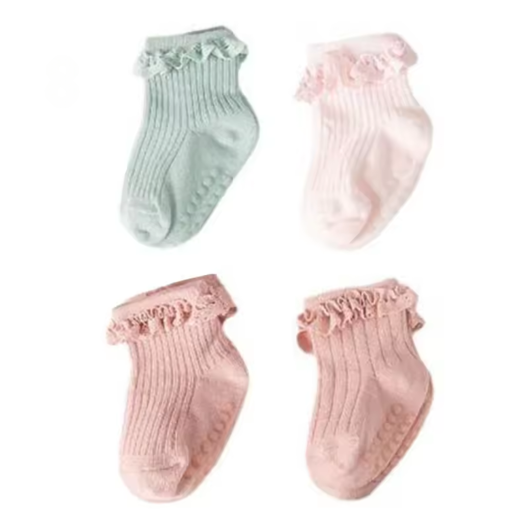 Anti-slip Baby Socks for Babies - Pack of 4