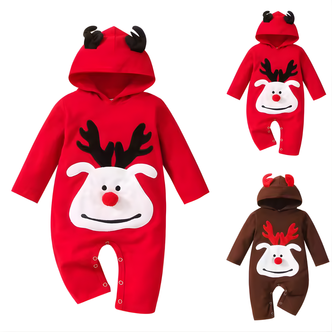 Baby Christmas Jumpsuit with Hood