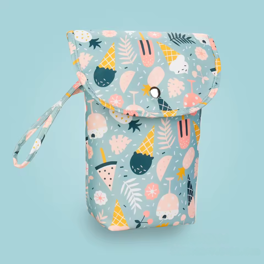 Waterproof Diaper Bag with Cartoon Print