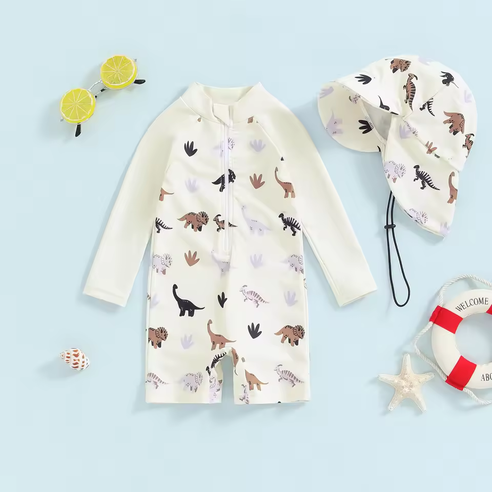 Toddler Summer Swimsuit with Hat