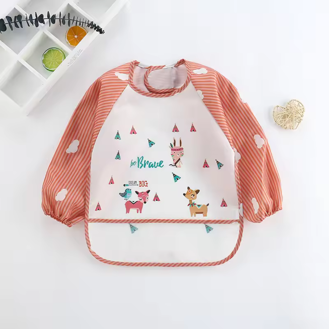 Washable Baby Bib with Long Protection