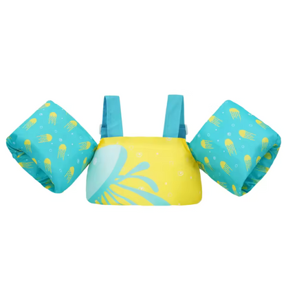 Swim trainer with floating sleeves