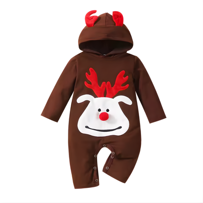 Baby Christmas Jumpsuit with Hood