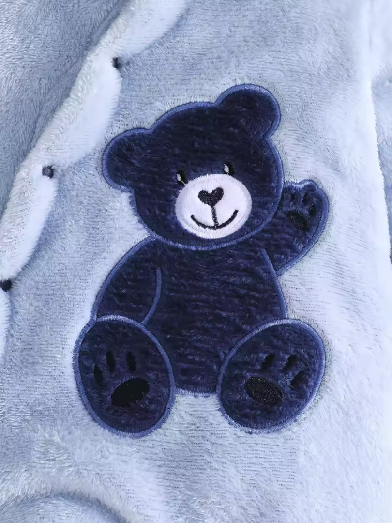 Embroidered Bear Onesie