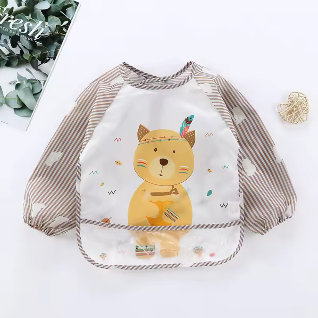 Washable Baby Bib with Long Protection