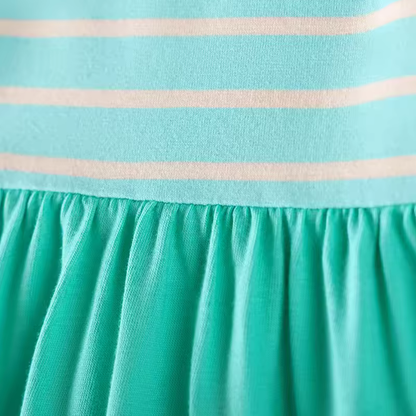 Elegant Dress with Rainbow Print