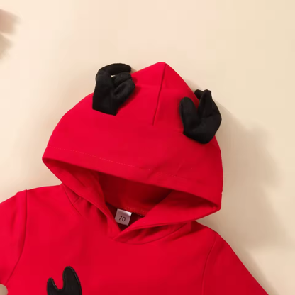 Baby Christmas Jumpsuit with Hood