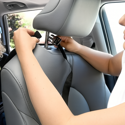 Car seat protector with storage compartments and toy holder