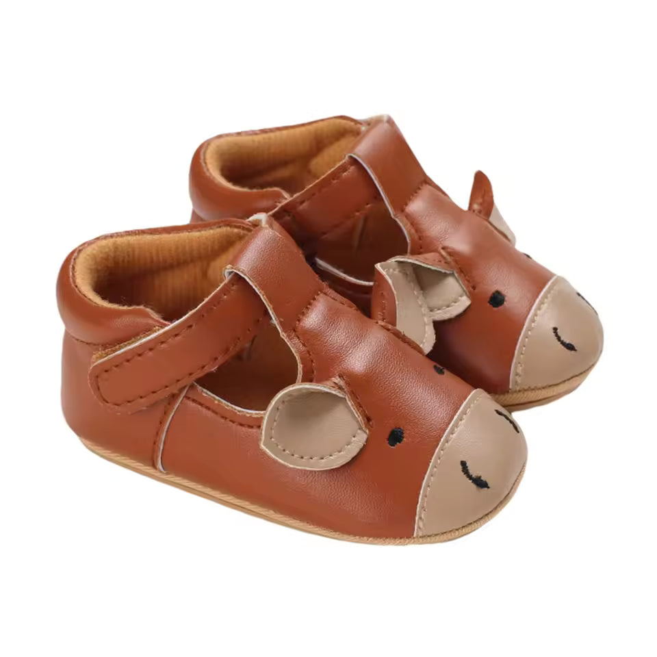 Cute Baby Moccasins with T-Closure Strap
