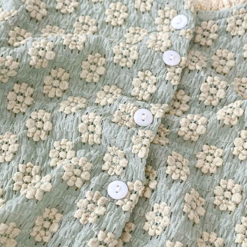 Knitted Set with Floral Jacquard