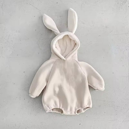 Baby Romper with Bunny Ears and Hood