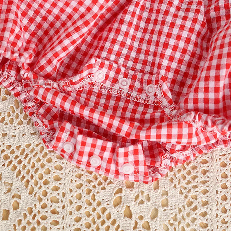 Baby Girls Romper – Strawberry Embroidery 