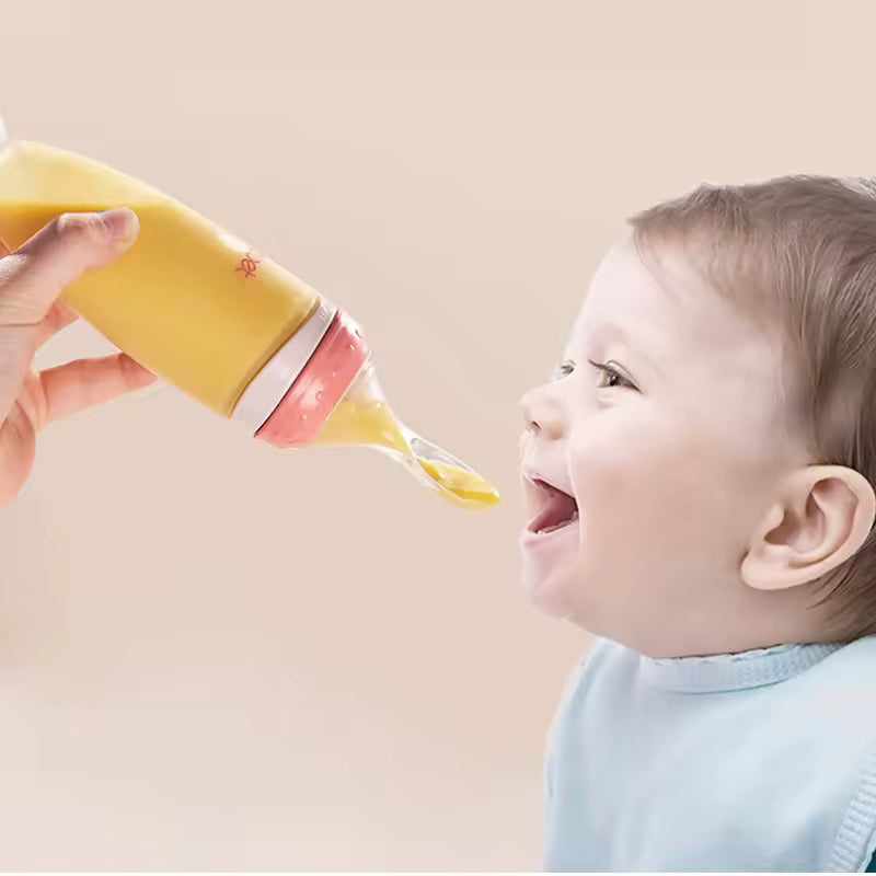 Silicone Baby Feeding Bottle Spoon