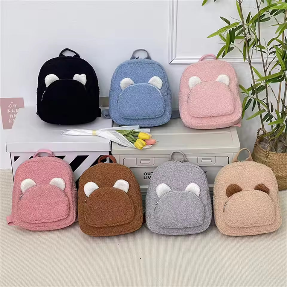 Cartoon Bear Plush Backpack