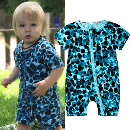 Baby Romper Short Sleeves Cotton Unisex Comfortable Jumpsuit