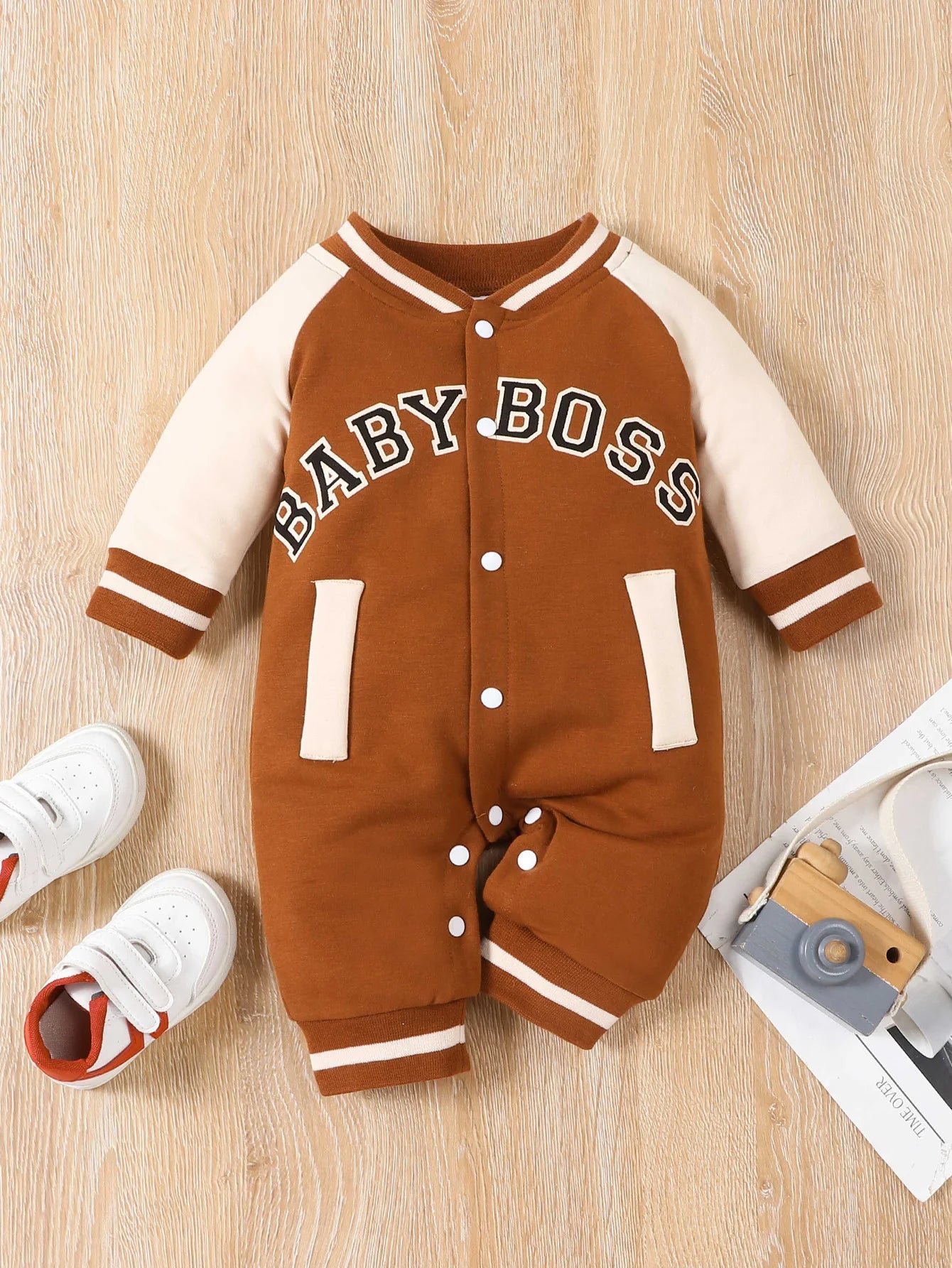 Baby Jumpsuit Long Sleeves Fashionable Outfit