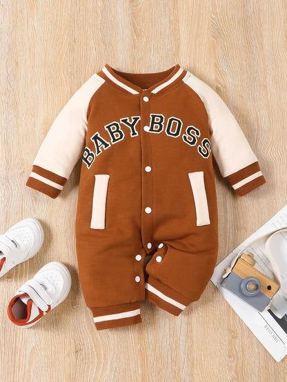 Baby Jumpsuit Long Sleeves Fashionable Outfit