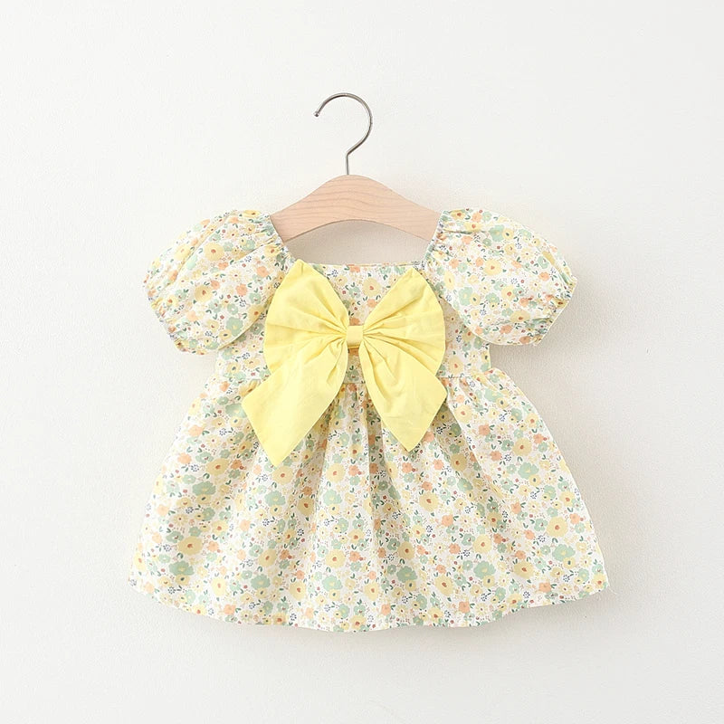 Luna Dress – Girls Summer Dress with Bow 