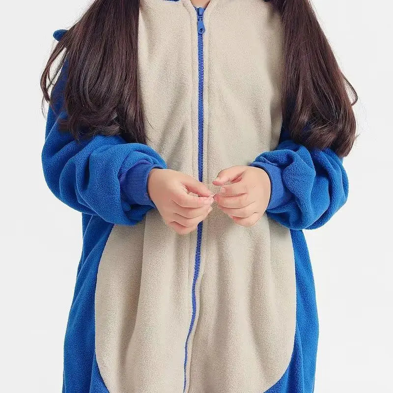 Kinderen Egel Onesie Fleece Pyjama Cartoon Jumpsuit