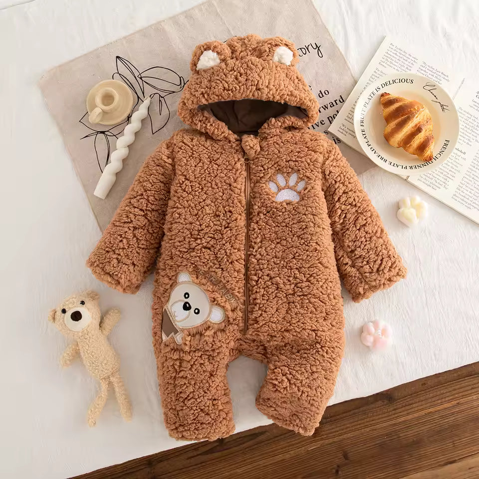 Winter Teddy Baby Romper