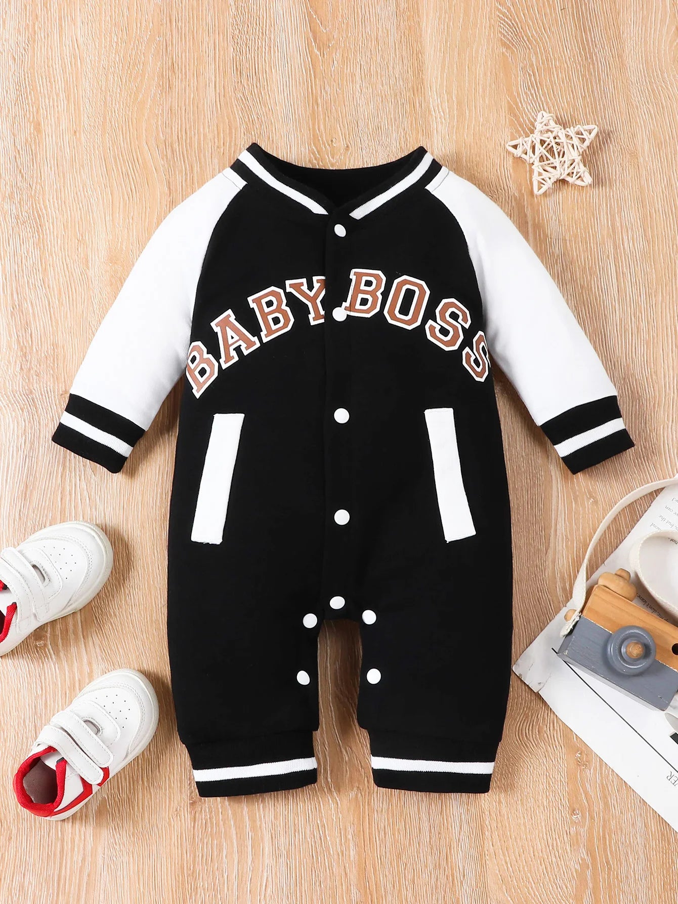 Baby Jumpsuit Long Sleeves Fashionable Outfit