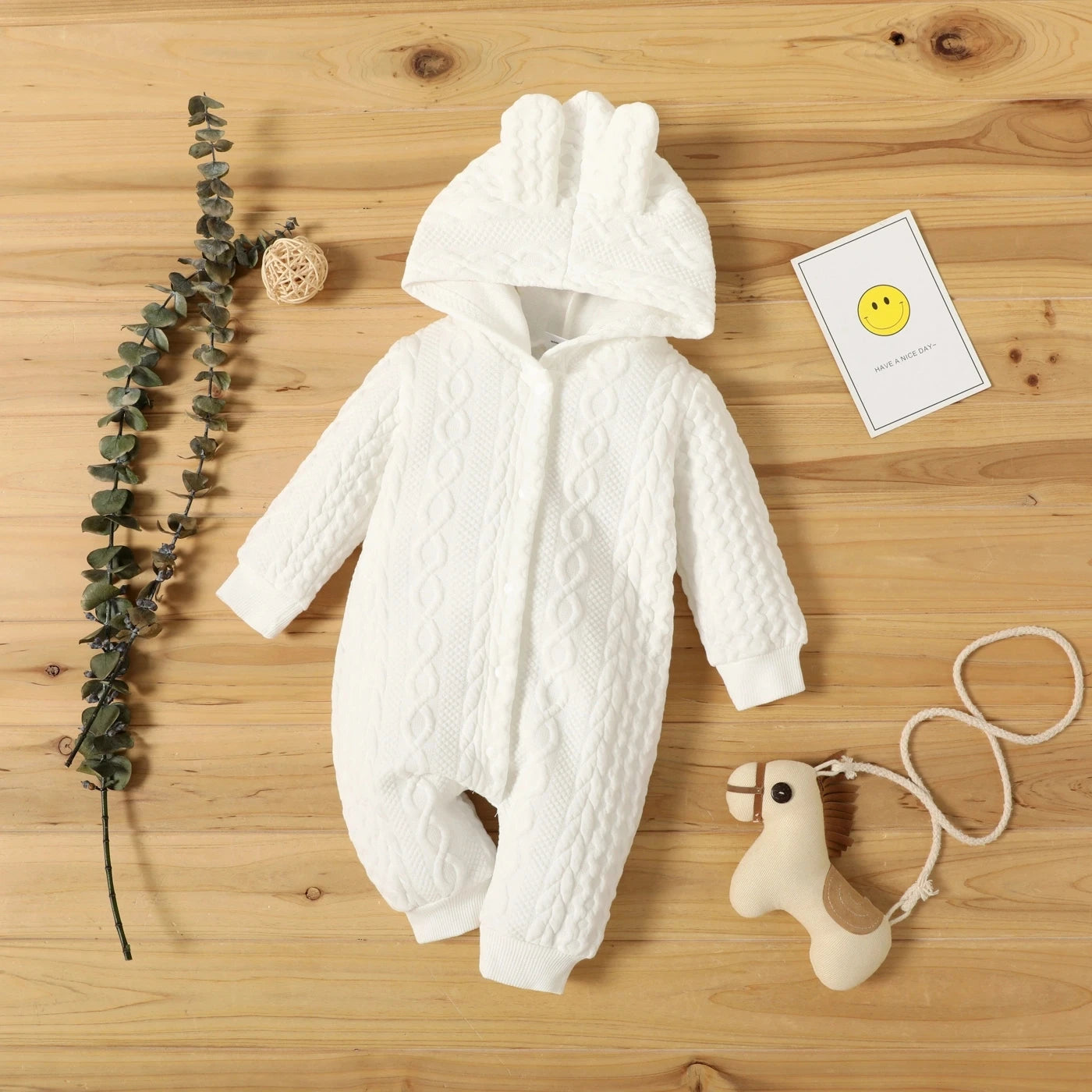 Warm Baby Jumpsuit with Ears